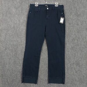 DKNY Jeans Womens 31 Dark Blue Skinny Stretch‎ Mid Rise Denim Raw Hem Pants New